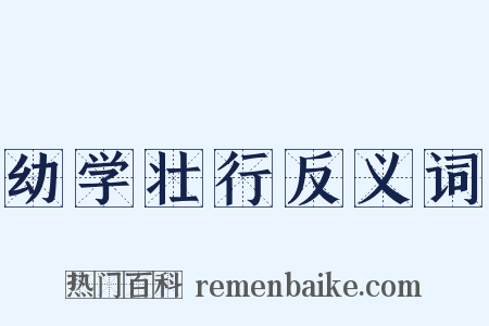 幼学壮行反义词是什么意思的图片